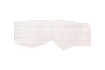 blank lined paper notebook paper with torn edges isolated on transparent background,note paper message office business tag sign © ZMC-Studio