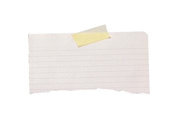 blank lined paper with tape isolated on transparent background,note paper message office business tag sign