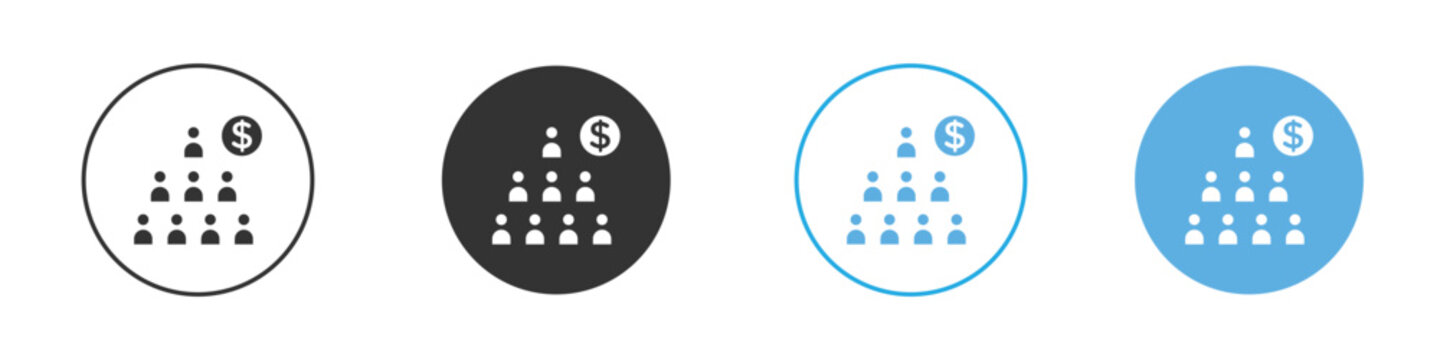 Ponzi scheme icon Logo Template Design set