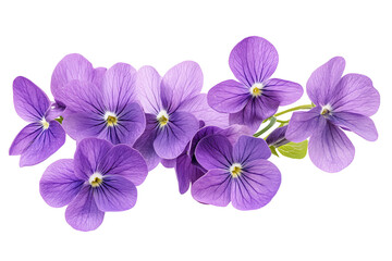 Obraz premium High-resolution violet flower bouquet PNG clipart on transparent background for seamless botanical cutouts, wedding invitations, sublimation prints, scrapbooking and digital design projects