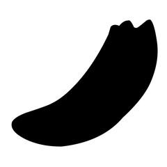 Banana silhouette vector