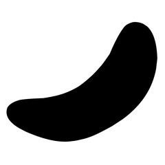 Banana silhouette vector
