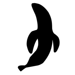 Banana silhouette vector