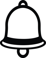 Notification Bell Icon Vector Silhouette