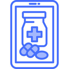 Fototapeta premium Mobile Pharmacy solid icon