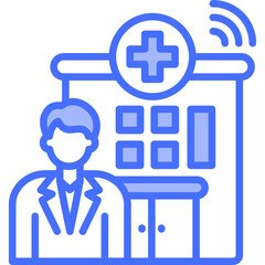 Virtual Hospital solid icon