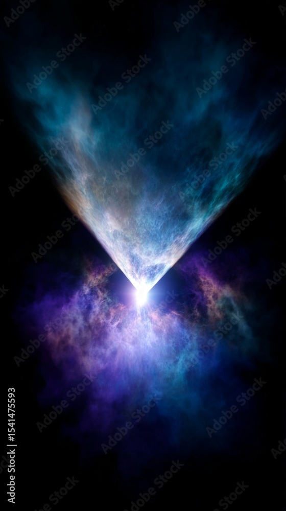 Wall mural abstract colorful nebula in deep space