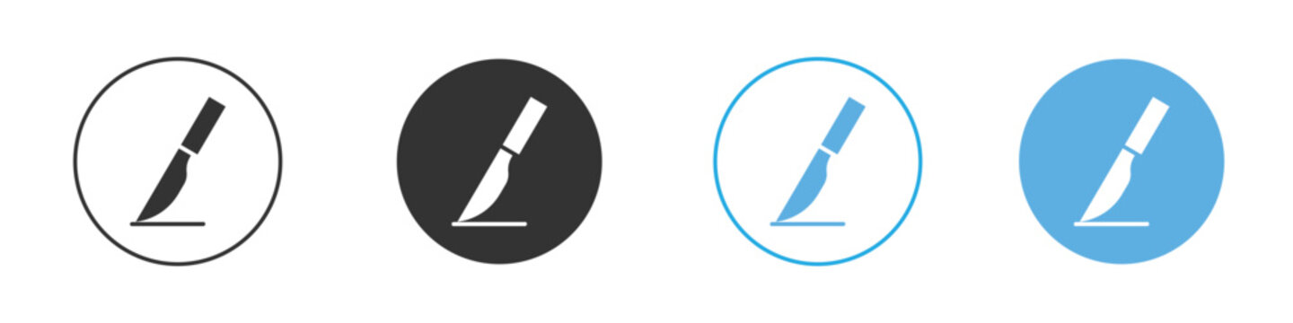 Scalpel path icon Logo Template Design set