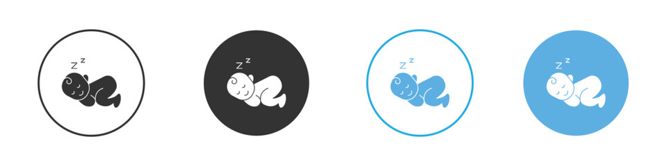 Sleeping baby icon Logo Template Design set