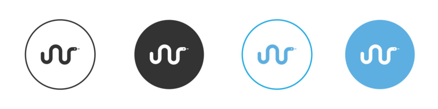 Snake icon Logo Template Design set