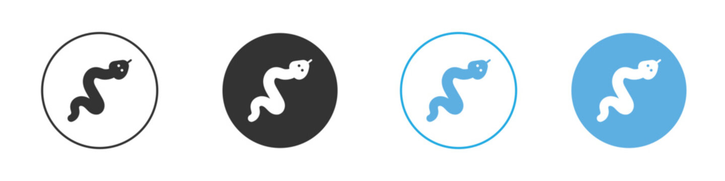 Snake icon Logo Template Design set