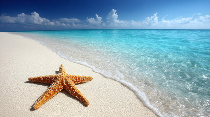 Starfish on a pristine tropical beach