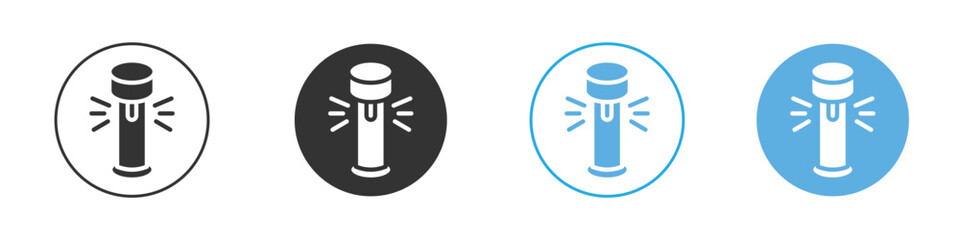 Solar Garden Light lamp icon Logo Template Design set