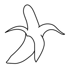 banana vector line