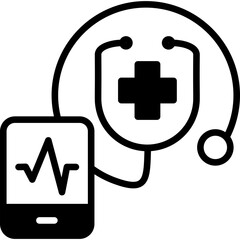 Digital Stethoscope mixed icon