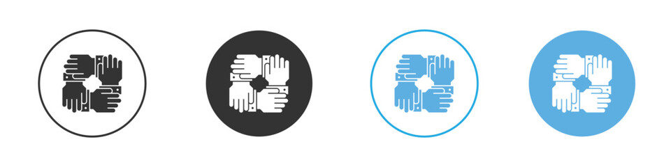 Teamwork icon Logo Template Design set