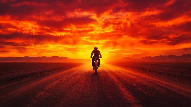 silhouette of a man running on sunset