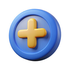 Obraz premium 3D Plus Add Icon