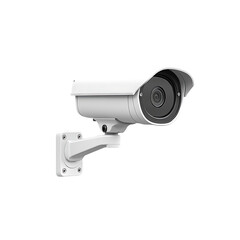 cctv security camera isolated on a transparent background, in a PNG format
