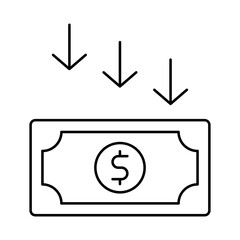 Cash Outflow outline icon