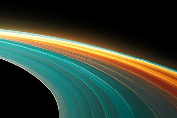 Abstract Glowing Rings in Space