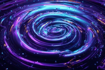 Abstract Glowing Spiral Design with Neon Colors