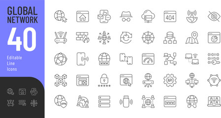 Icon, global, network, cyberspace, connection, computing, encryption, device, digital, cloud, networking, link, code, communication, computer, database, set, business, finance, globe, information, lap