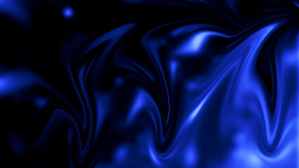 Abstract blue swirling silk fabric texture background
