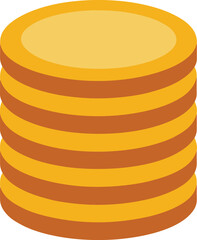 Flat icon of coin stack with dollar sign	