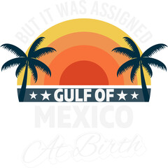 But It Was Assigned Gulf Of Mexico At Birth Retro Beach Svg Design