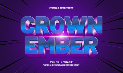 Obraz premium crown ember editable text effect with a king and crown text style