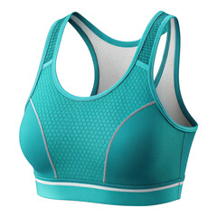Turquoise sports bra isolated on transparent background