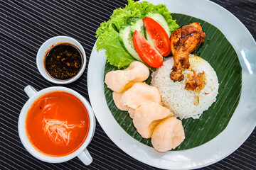 indonesian traditional food grilled chicken ayam  bakar parape