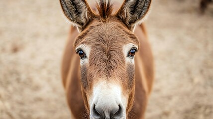 Natural farm animal photography, close-up of a cow s gentle eyes