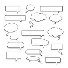Obraz premium Collection of Diverse Speech Bubbles and Thought Bubbles for Design and Communication