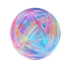 Obraz premium Colorful ball with a rainbow pattern