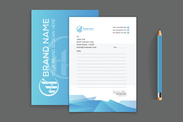 tow side corporate shape modern Gradient luxury Letterhead Design 