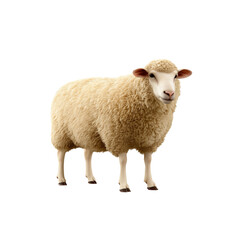 Fototapeta premium sheep isolated on white or transparent background 
