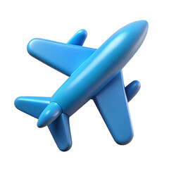 Plastic 3D Icon Of Plane