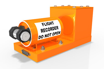 3d Flugschreiber, Blackbox für Flugzeuge zum Aufzeichnen von Flugdaten