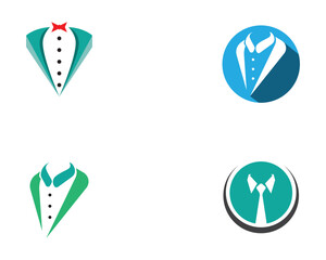 Tuxedo man logo and symbols black icons template