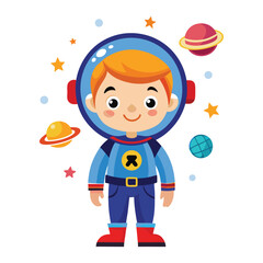 Space explorer kid