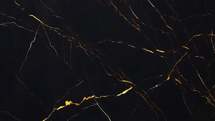 Elegant Black Marble Texture with Golden Veins High-Resolution Background Image for Design Projects