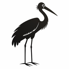 Obraz premium Stork Heron Silhouette