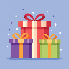 gift boxes vector illustration