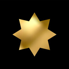 Gold Star icon. Holiday stars art. Art Deco modern design.