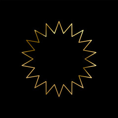 Outline Gold Star icon. Holiday stars line art