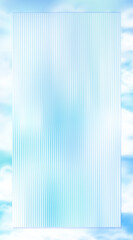 Softly blurred sky background with a smooth vertical glass effect, creating a dreamy and futuristic feel. Perfect for elegant and modern digital design.