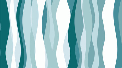 Teal shapes interweave creating patterns serene minimalist modern design