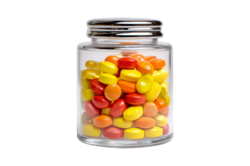 Colorful candy jar sweetness